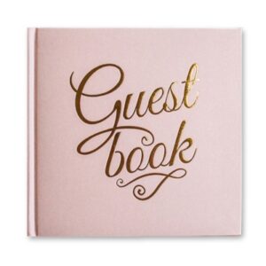 Deluxe gastenboek Roze/Goud