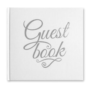 Deluxe gastenboek Zilver/Wit