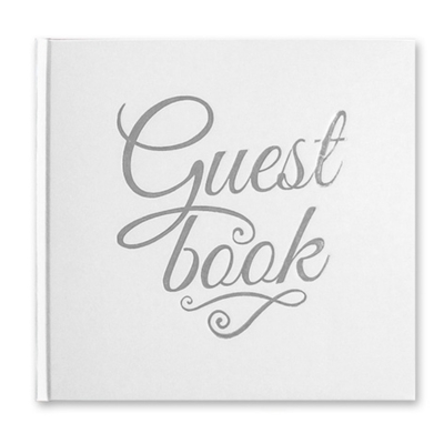 Deluxe gastenboek Zilver/Wit